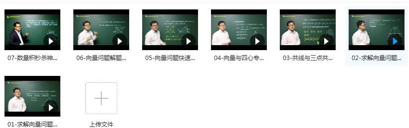 高中数学解题格言系列向量知识点辅导教学视频(雷鼎数学王明雷老师 7讲