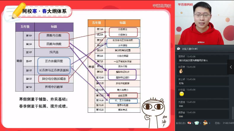 2020寒假张新刚五年级数学目标A+班